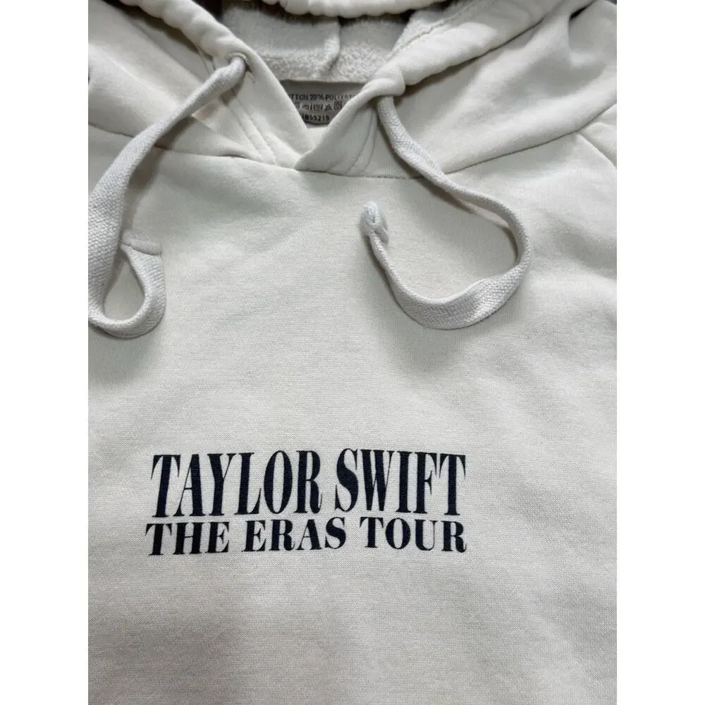 Taylor Swift Official The Eras Tour Sweatshirt Hoodie Adult Size XL Unisex Cream